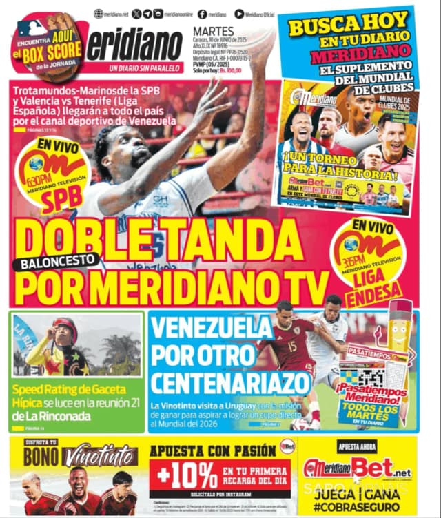 Capa jornal Meridiano 2025-06-10