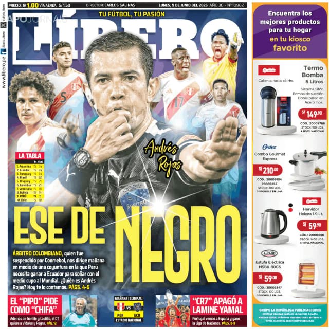 Capa jornal Líbero 2025-06-09