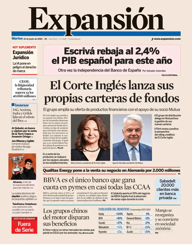 Capa jornal Expansión 2025-06-10