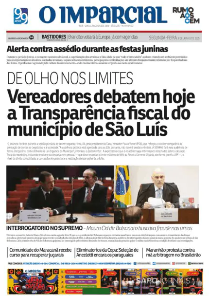 Capa jornal O Imparcial 2025-06-10