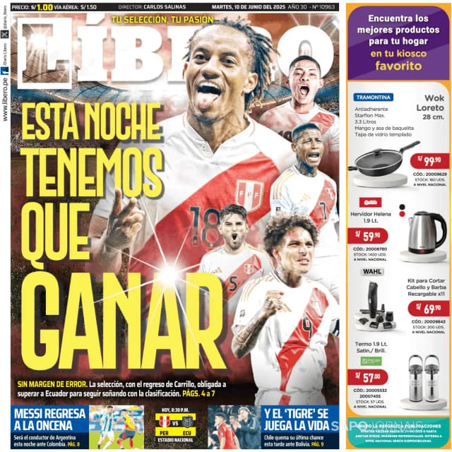 Capa jornal Líbero 2025-06-10