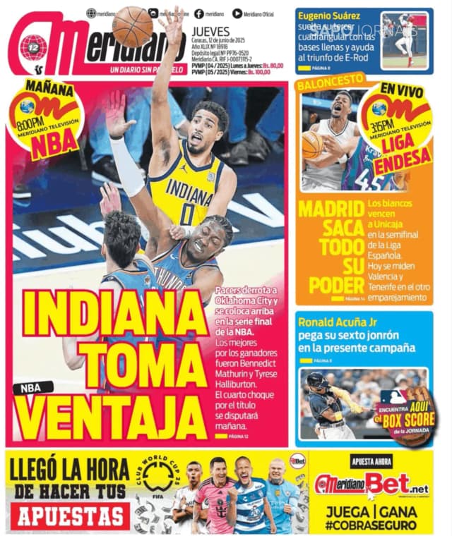 Capa jornal Meridiano 2025-06-12