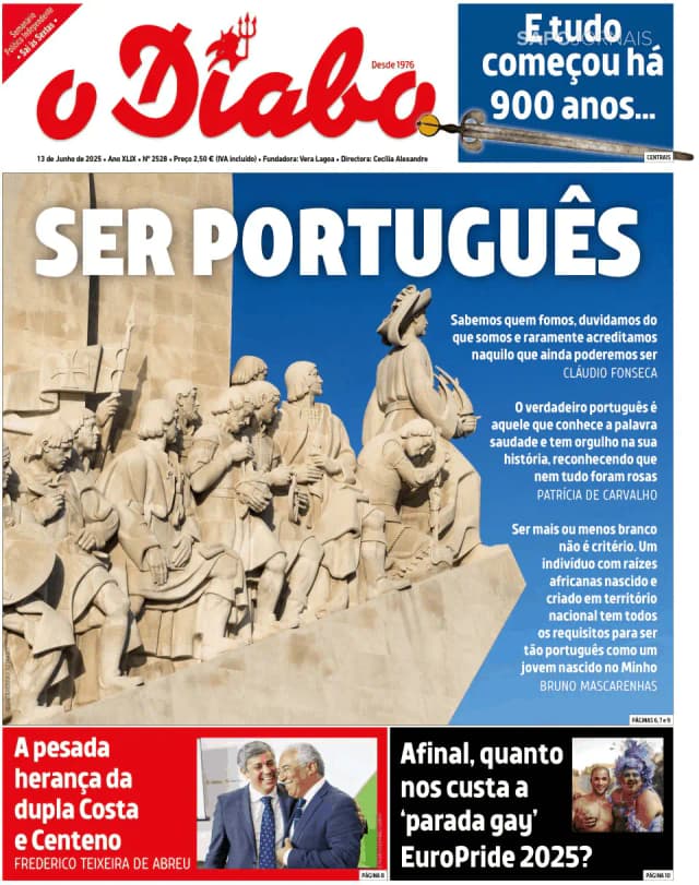 Capa jornal O Diabo 2025-06-13