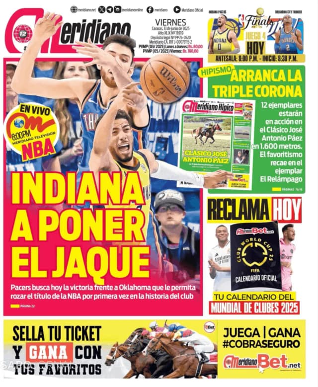Capa jornal Meridiano 2025-06-13