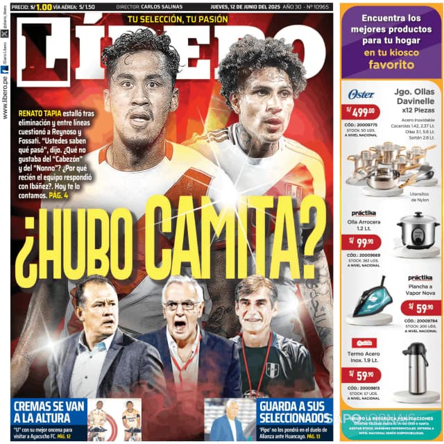 Capa jornal Líbero 2025-06-12