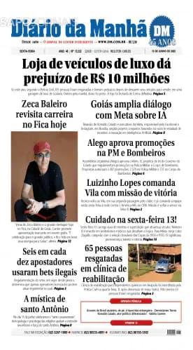 Capa jornal Diário da Manhã 2025-06-13