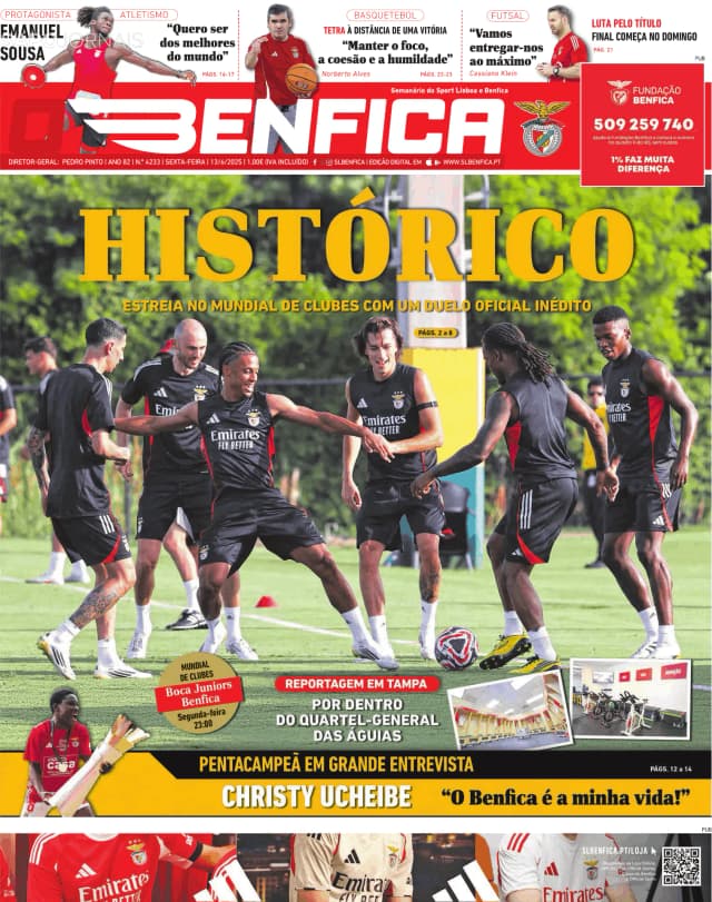 Capa jornal O Benfica 2025-06-13
