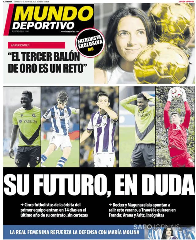 Capa jornal Mundo Deportivo (Gipuzkoa) 2025-06-17