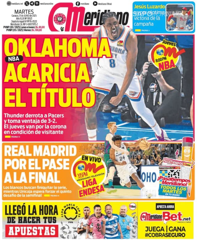Capa jornal Meridiano 2025-06-17