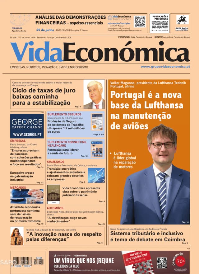 Capa jornal Vida Económica 2025-06-13