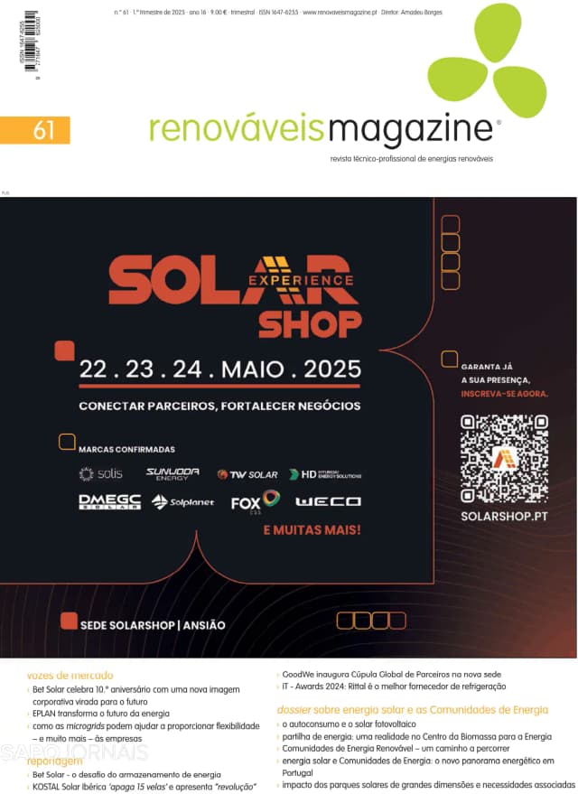 Capa jornal Renováveis Magazine 2025-06-16