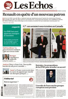 Capa jornal Les Echos 2025-06-17