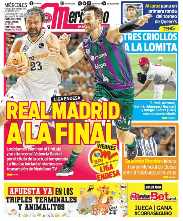 Capa jornal Meridiano 2025-06-18