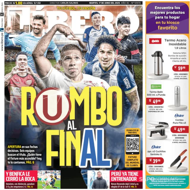 Capa jornal Líbero 2025-06-17