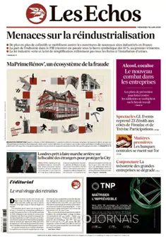Capa jornal Les Echos 2025-06-18