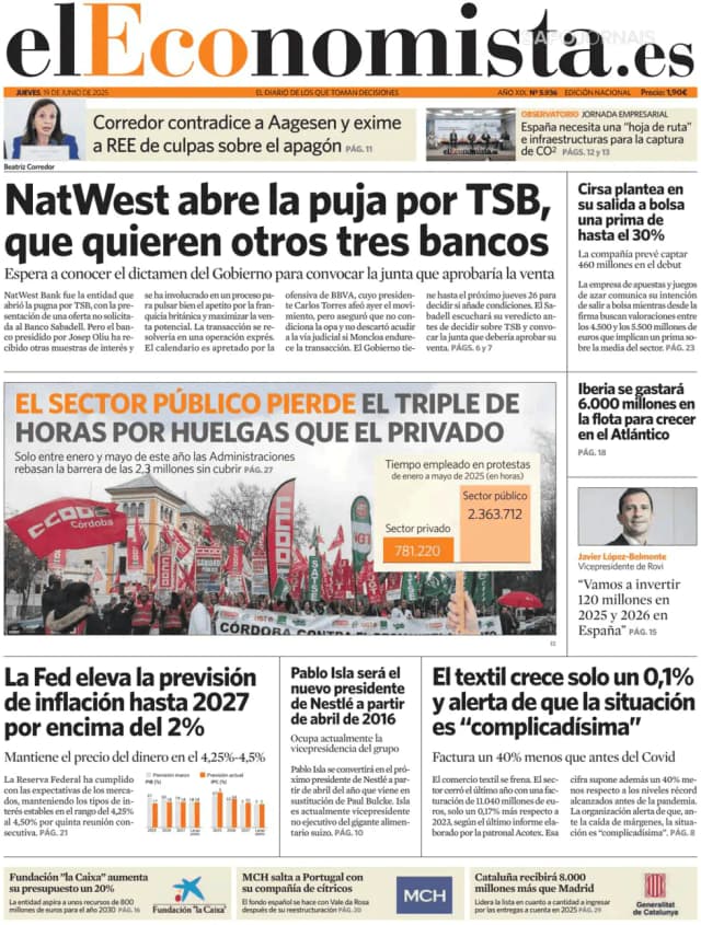 Capa jornal El Economista 2025-06-19