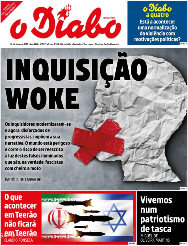 Capa jornal O Diabo 2025-06-20