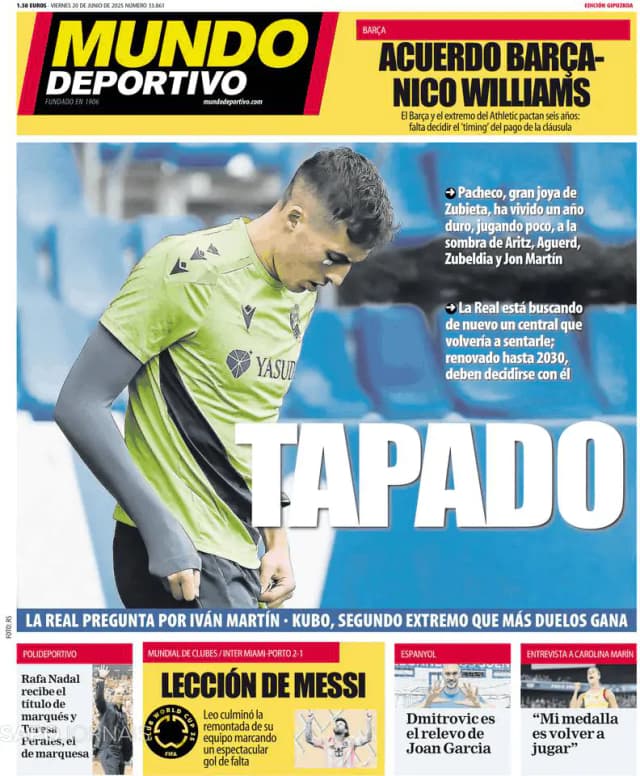 Capa jornal Mundo Deportivo (Gipuzkoa) 2025-06-20