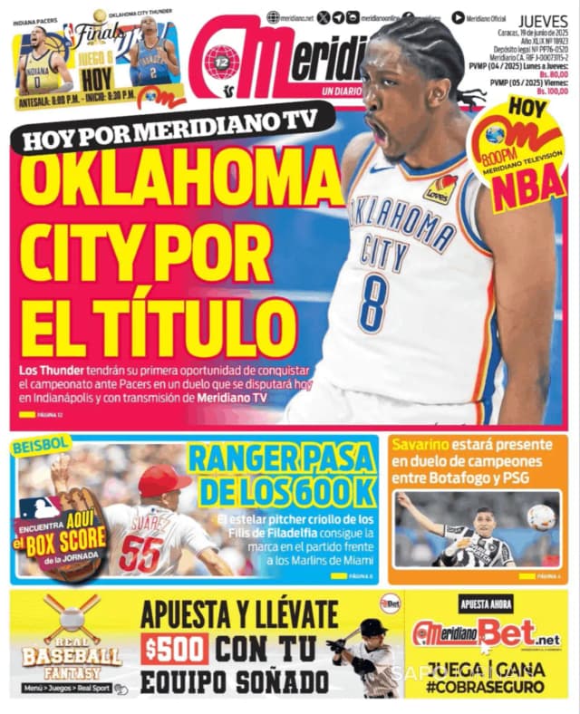 Capa jornal Meridiano 2025-06-19