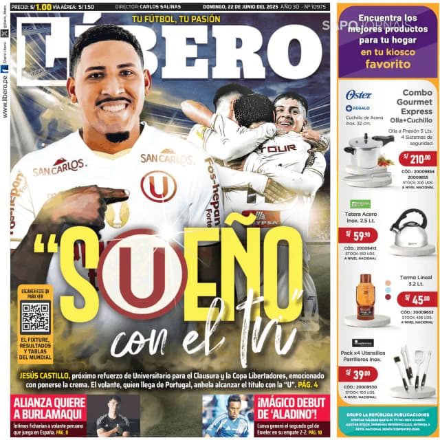 Capa jornal Líbero 2025-06-23