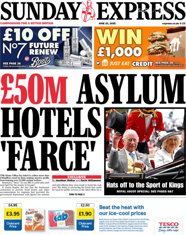 Capa jornal Daily Express 2025-06-22