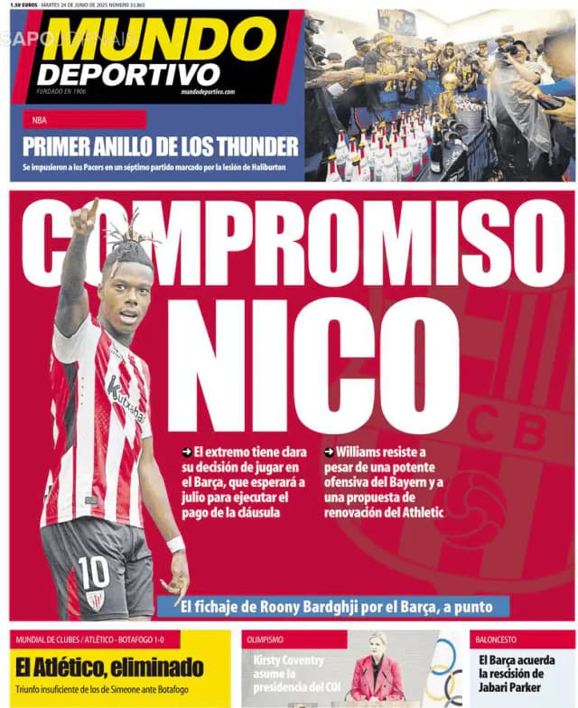 Capa jornal Mundo Deportivo 2025-06-24