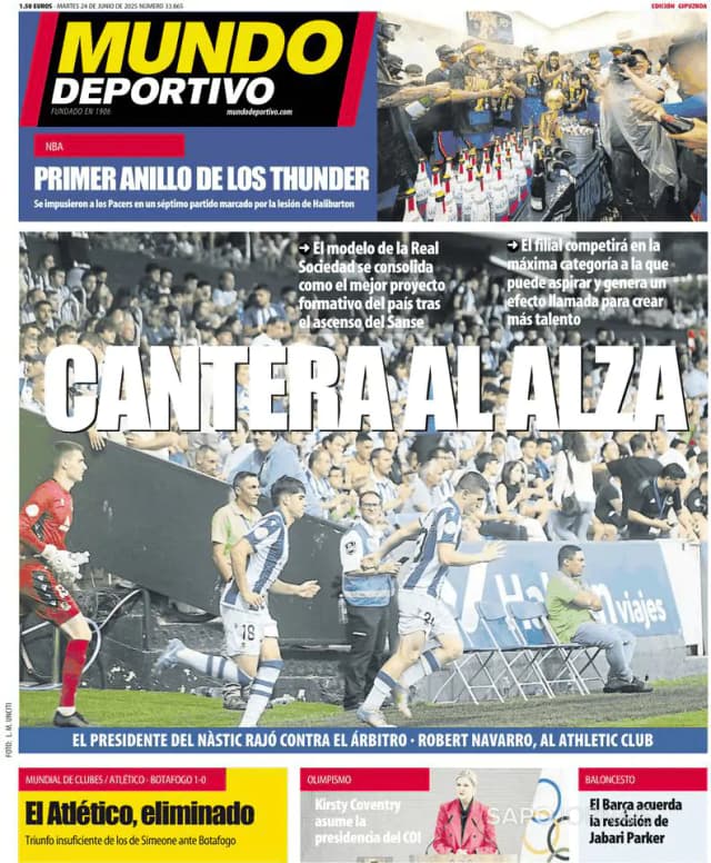 Capa jornal Mundo Deportivo (Gipuzkoa) 2025-06-24