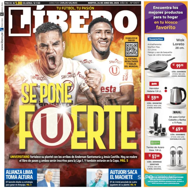 Capa jornal Líbero 2025-06-24