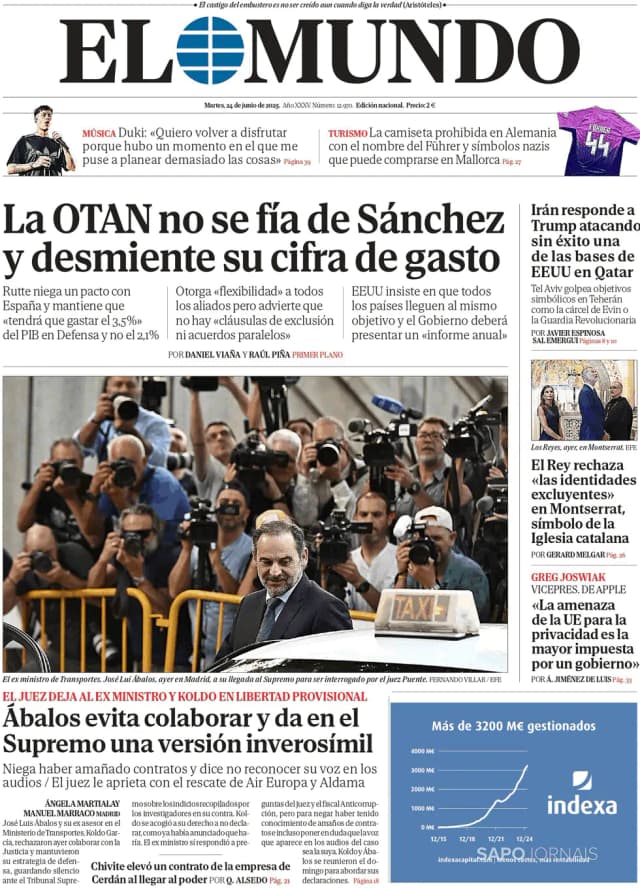 Capa jornal El Mundo 2025-06-24