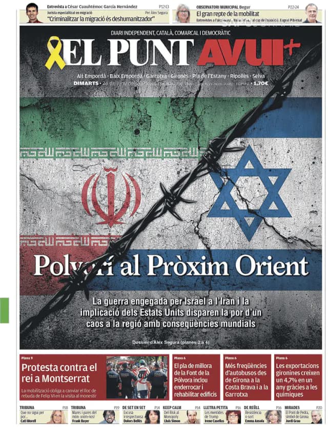 Capa jornal El Punt Avui | Edició Girona 2025-06-24