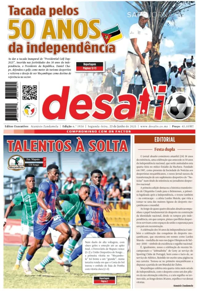 Capa jornal Desafio 2025-06-23