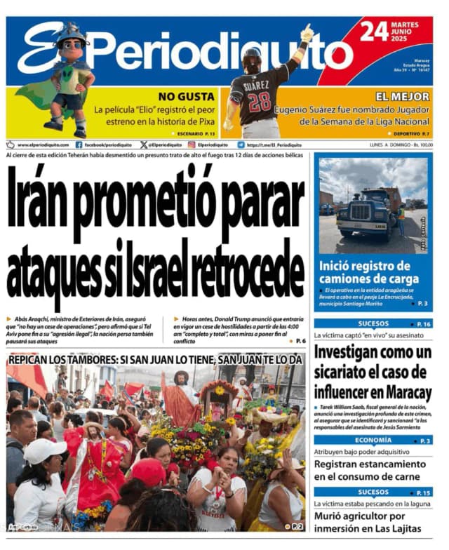 Capa jornal El Periodiquito 2025-06-24