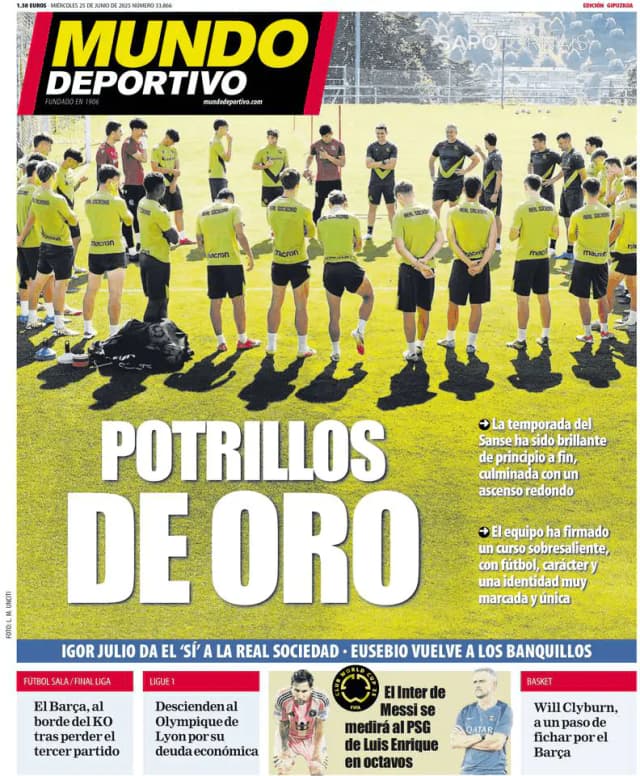 Capa jornal Mundo Deportivo (Gipuzkoa) 2025-06-25