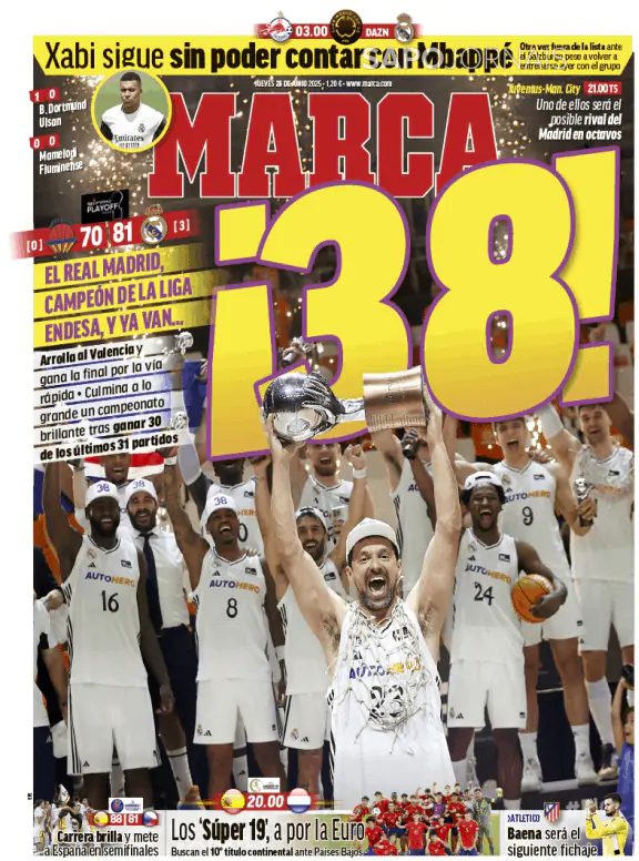 Capa jornal Marca 2025-06-26