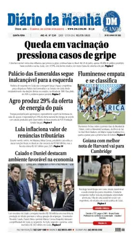 Capa jornal Diário da Manhã 2025-06-26