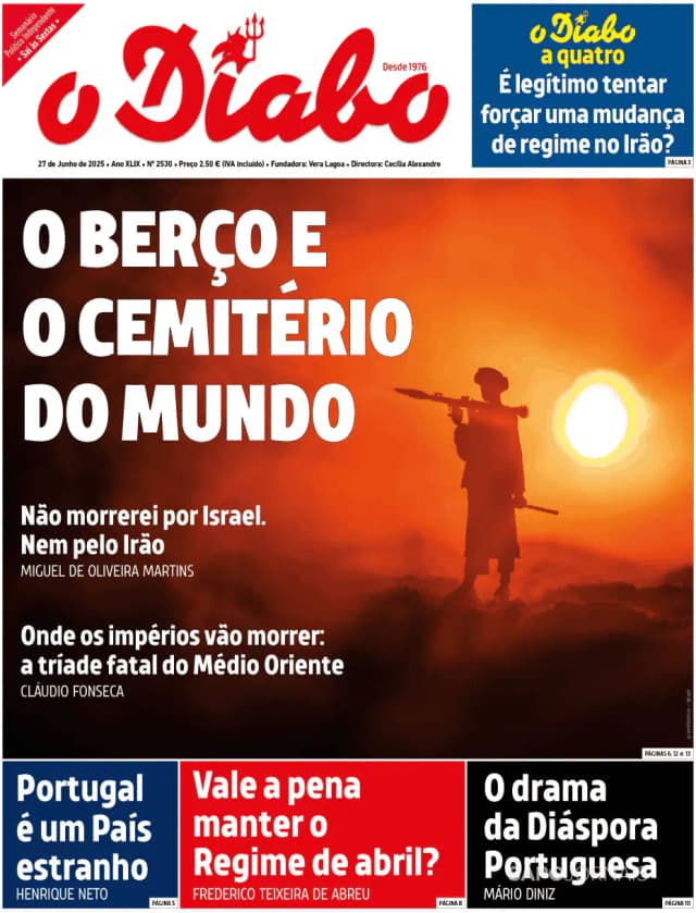 Capa jornal O Diabo 2025-06-27
