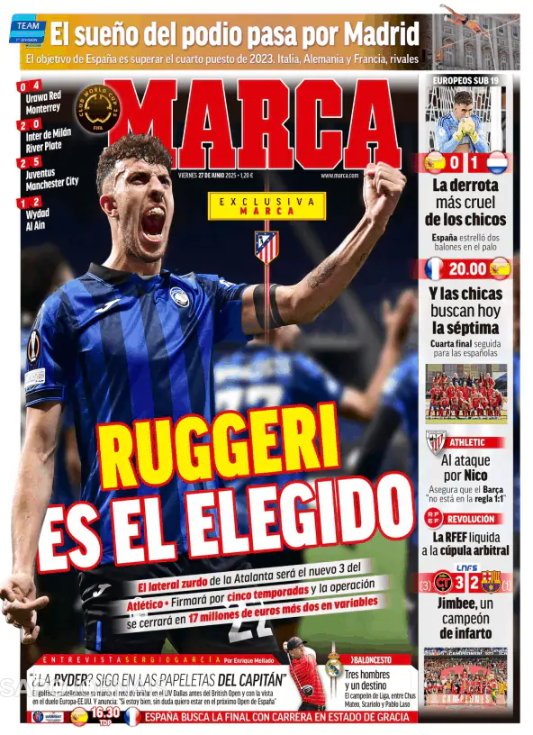 Capa jornal Marca 2025-06-27