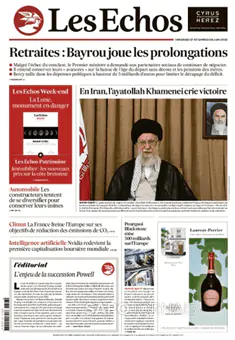 Capa jornal Les Echos 2025-06-27