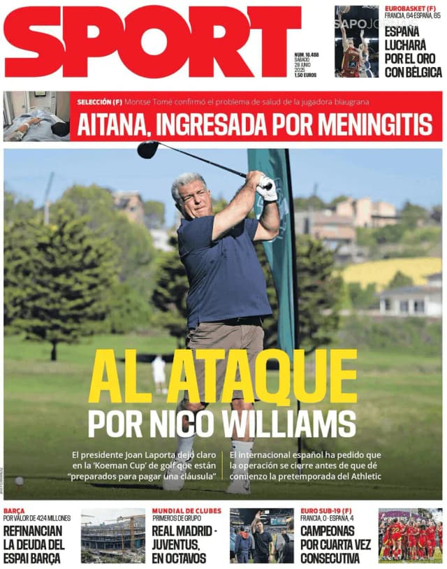 Capa jornal Sport 2025-06-28