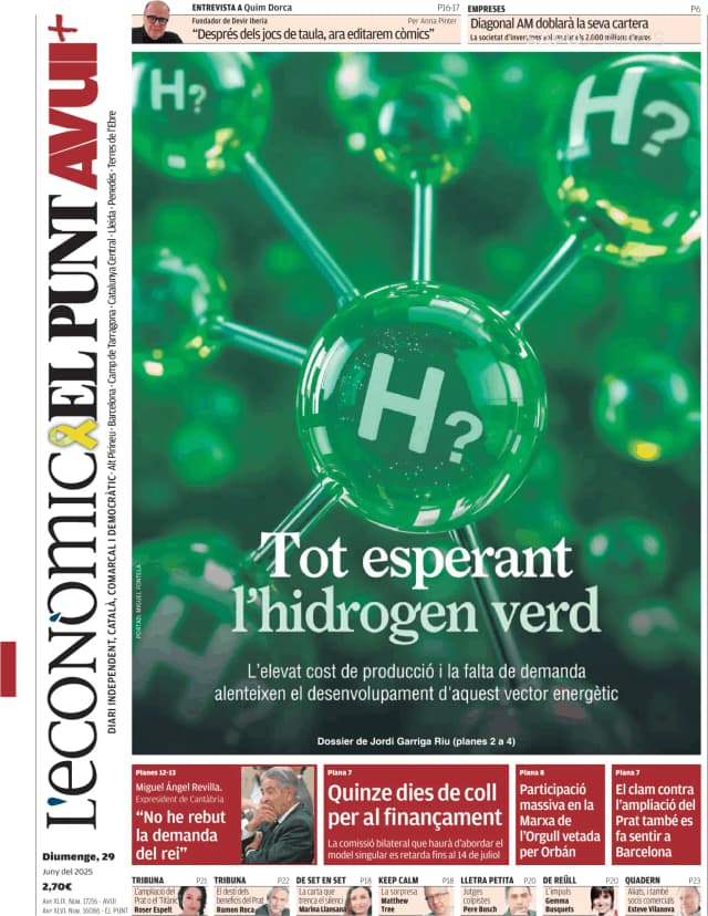 Capa jornal El Punt Avui | Nacional 2025-06-29