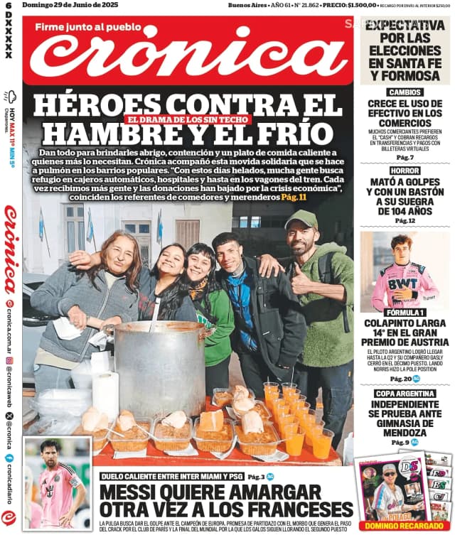 Capa jornal Crónica 2025-06-29