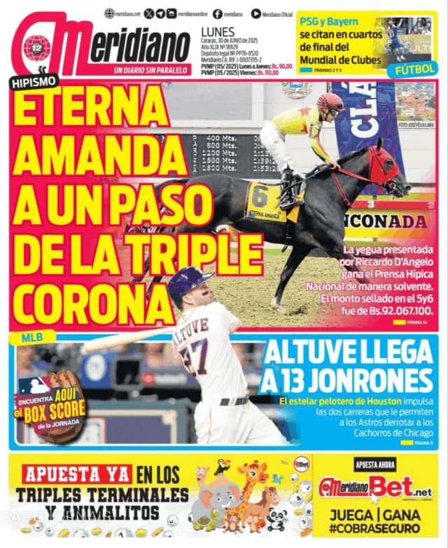 Capa jornal Meridiano 2025-06-30
