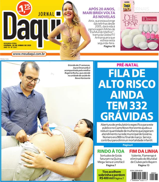 Capa jornal Daqui - O Popular 2025-06-30