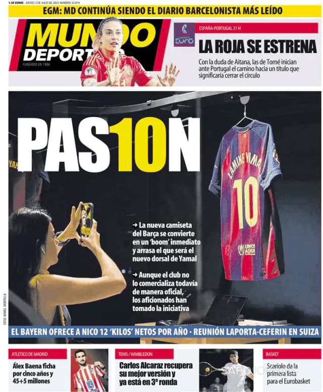 Capa jornal Mundo Deportivo 2025-07-03