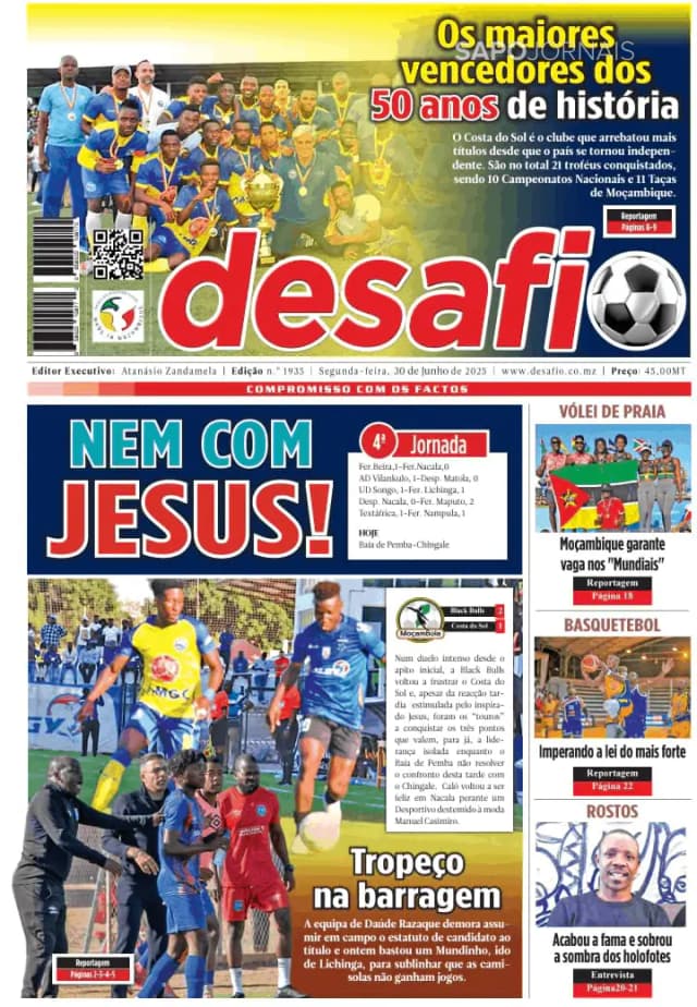 Capa jornal Desafio 2025-06-30