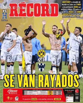Capa jornal Record 2025-07-02