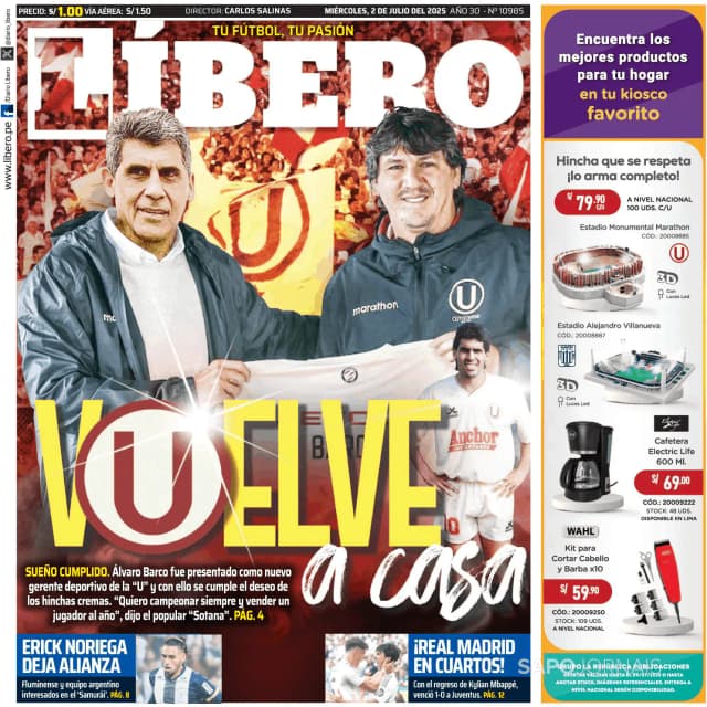 Capa jornal Líbero 2025-07-02
