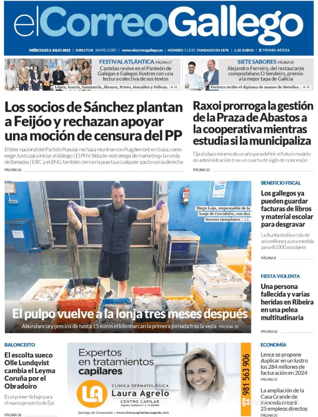 Capa jornal El Correo de Gallego 2025-07-02