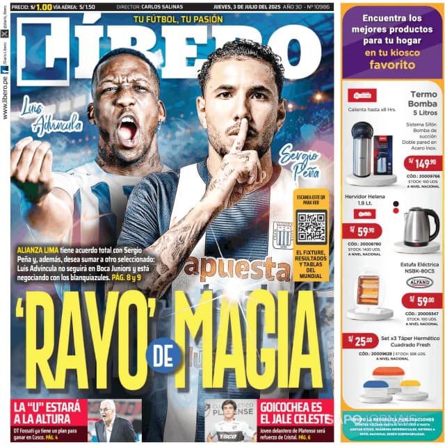 Capa jornal Líbero 2025-07-03