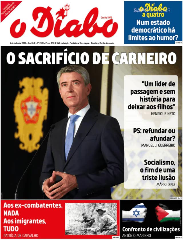 Capa jornal O Diabo 2025-07-04